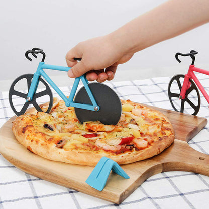 Pizza Cutter Stainless Steel Bicycle Shape Wheel Bike Roller Pizza Chopper Slicer Pizza Cutting Knife Kitchen Tools