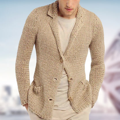 Fashion Tailor Mid-collar Cardigan Sweater Long-sleeved Shirt