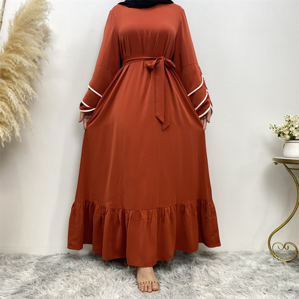 Muslim Fashion Dress At Hem For Women