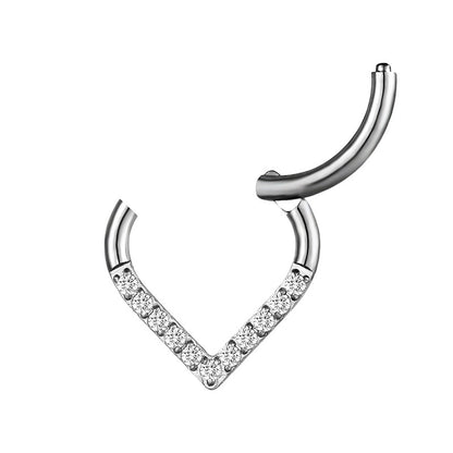 Fashion Closed Nose Ring Heart Shape