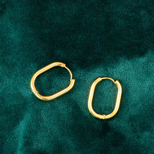 Gold N Round Earrings Simple Fashion Lady