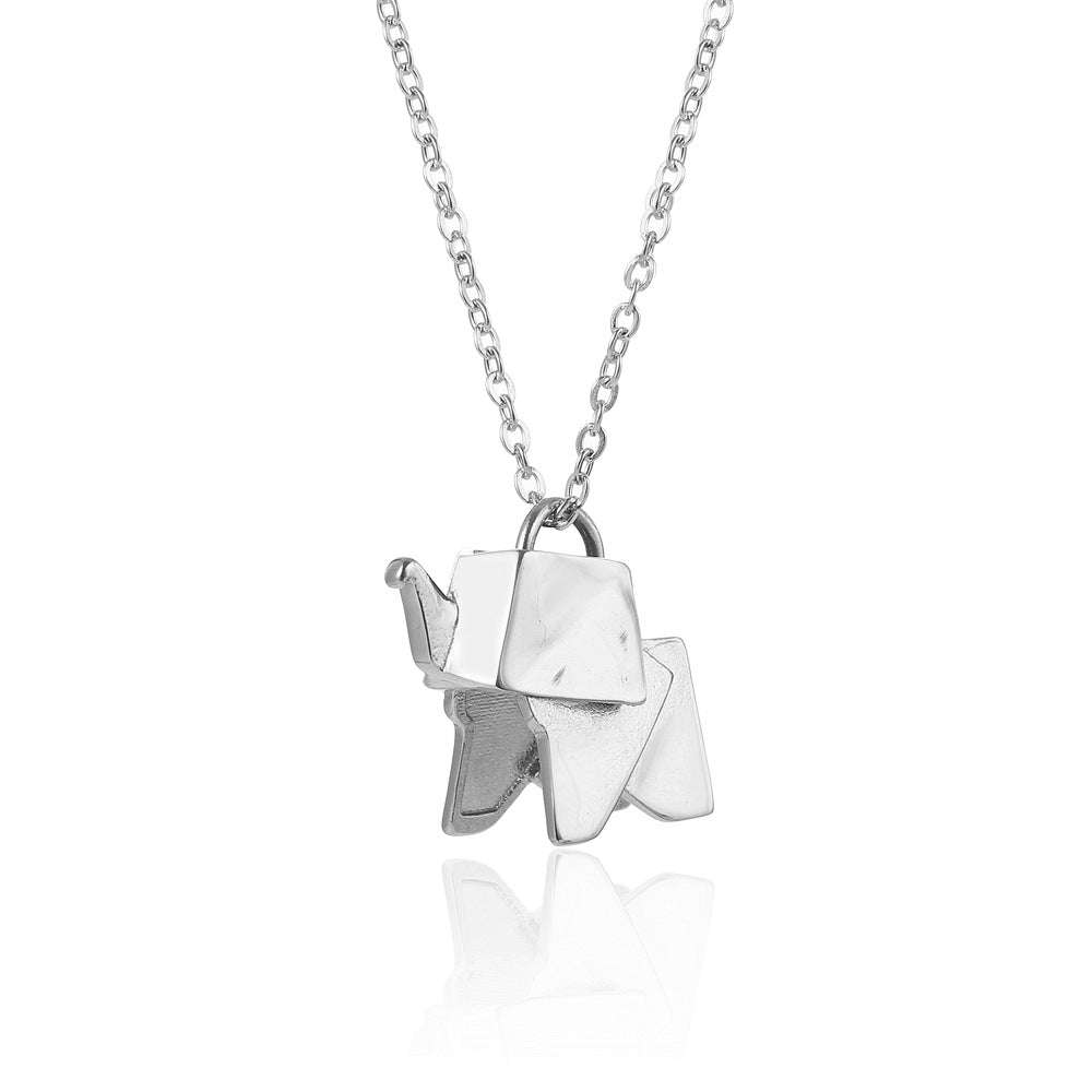 Hollow Origami Pendant Necklace