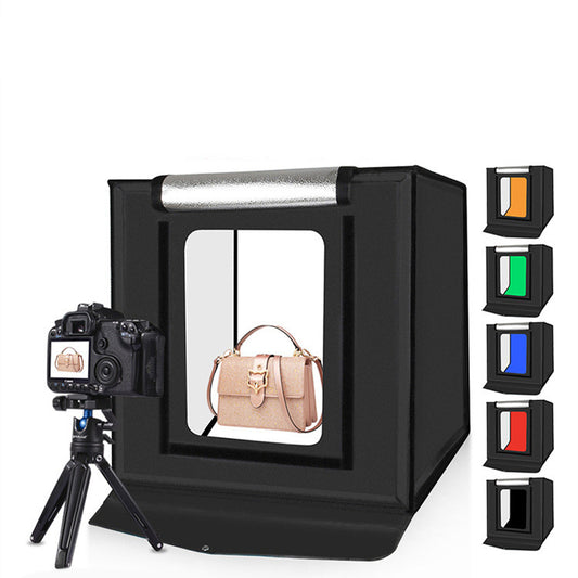 40CM Folding Studio LED Highlighting Dimming Photo Soft Light Box