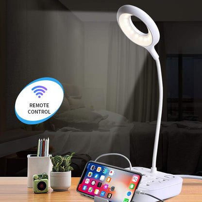 USB LED Desk Lamp Adjustable Table Lamp Light With Remote Control Eye-Caring Dimmable Office Lamp Home Decor