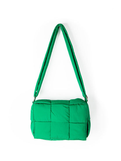 Women's Niche High-grade Woven Plaid Nylon Shoulder Bag
