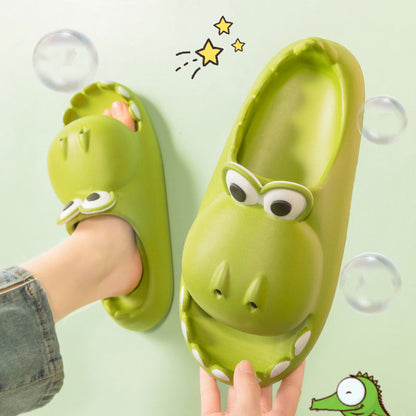 Kids Dinosaur Slippers Wholesale Summer Cartoon Parent Child Outdoor Home EVA Sandals Women Men Kids Cute Slippers Baby Shoes