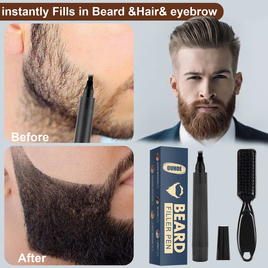 Beard Pencil Filler Beard Filling Pen Kit Barber Pencil With Brush Salon Facial Hair Styling Beard Brush Male Mustache Repair