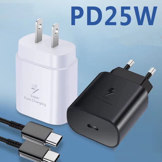 25W PD Super Fast Charge Charger US Europe British Standard Charging Plug