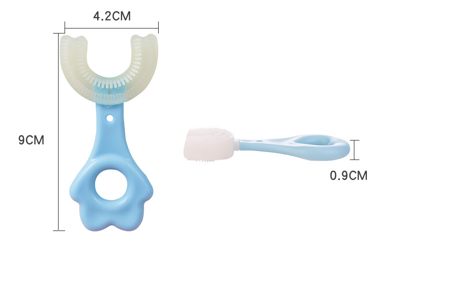 U-shaped Baby Toothbrush Children 360 Degree Teethers Soft Silicone Clean Brushing Kids Teeth Oral Care Cleaning Toothbrush