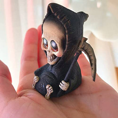 Baby Grim Reaper Ornament Gothic Death Statues Resin Art Craft Decoration Horror Halloween Desktop Statue Ornaments