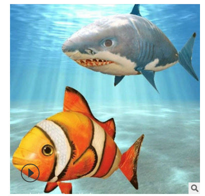 Remote Control Shark Toys Air Swimming Fish Infrared RC Air Balloons Inflatable RC Flying Air Plane Kids Toys