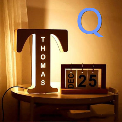 Wooden Letter Lamp Pendulum Lamp Personalized Custom Decorative Lamp