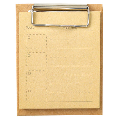 Creative Cowhide Color Board Clip Sticky Note For Students Can Tear N Times