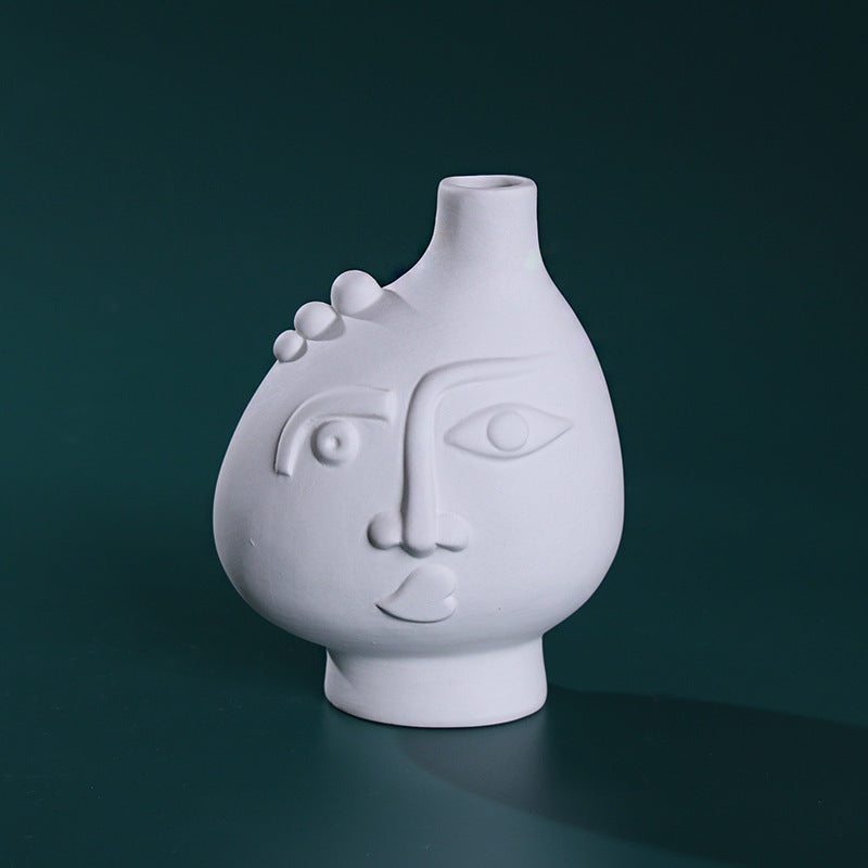 Nordic Human Body Ceramic Dried Flower Vase Decorative Ornaments