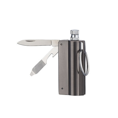 10000 Times Match With Knife Outdoor Waterproof Multi-functional Key Ring Lighter