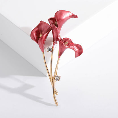 Artistic Flower Simple Fashion Enamel Dripping Tulip Corsage