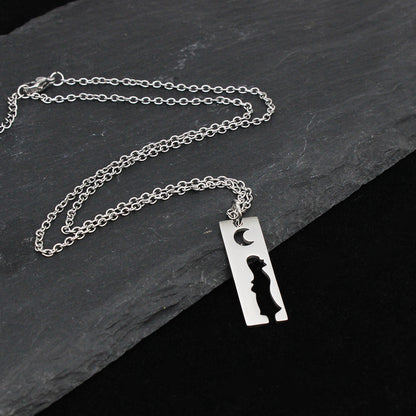 Men And Women Silhouette Couple Necklace