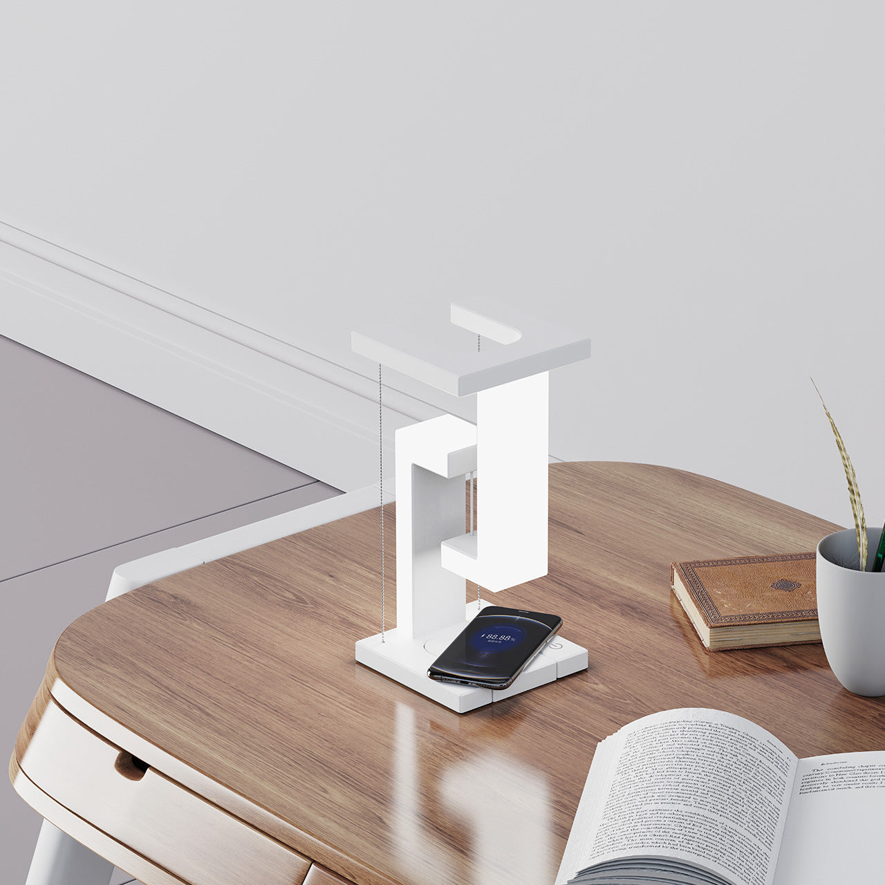 Anti Gravity Wireless Charging Table Lamp