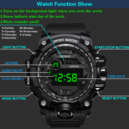 Men's Student Multi-function Electronic Watch