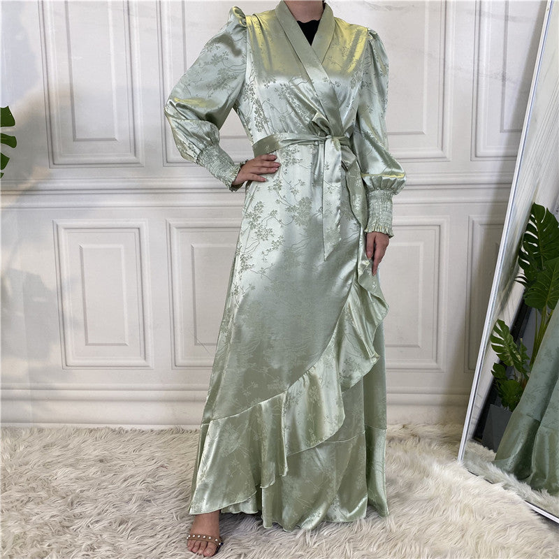 New Fashion Women's Clothing Patchwork Muslim Dress