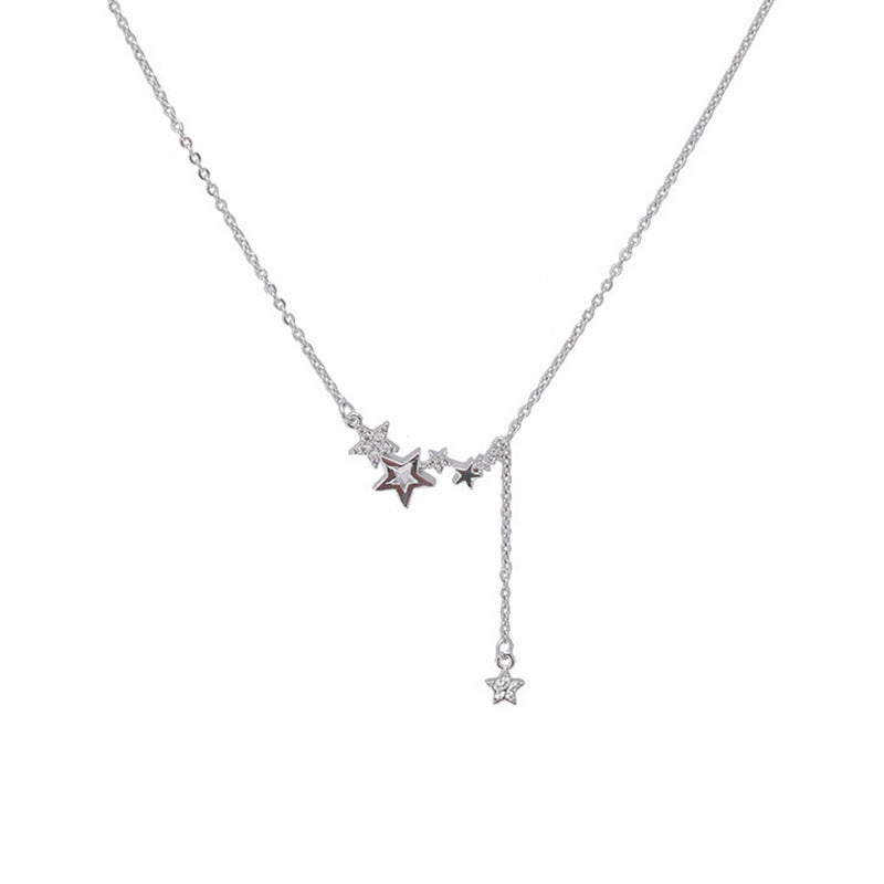 Star Zircon Tassel Necklace Light Luxury Minority All-matching Accessories
