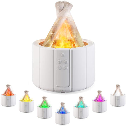 Simulated Flame Aromatherapy Machine Home Office Desktop Humidifier