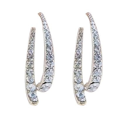 Geometric Eardrops High-grade Diamond Earrings