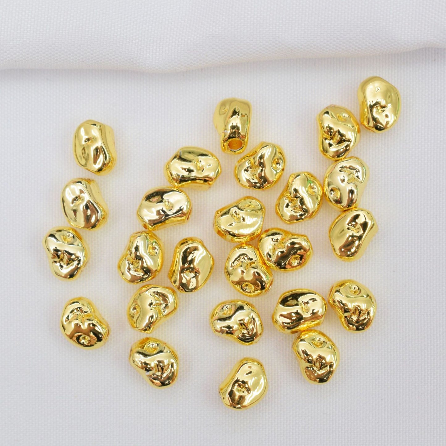 18K Gilded Spacer Beads Baroque Style Hand String Loose Beads