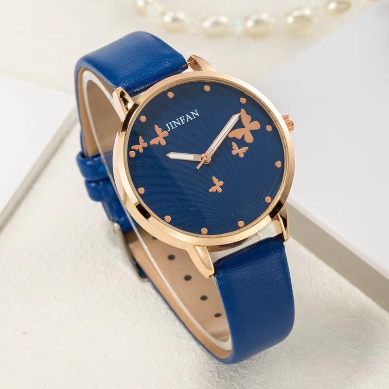 Student Sweet Butterfly Macron All-match Fashion Quartz Wrist Watch