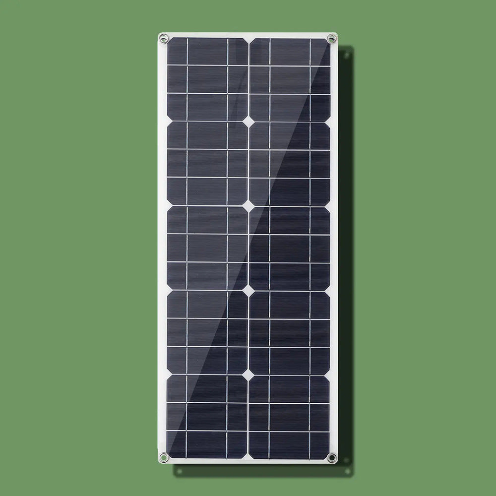 30W 100W 18V Semi-flexible Solar Panel Outdoor Solar Charging Panel USB Phone Charger