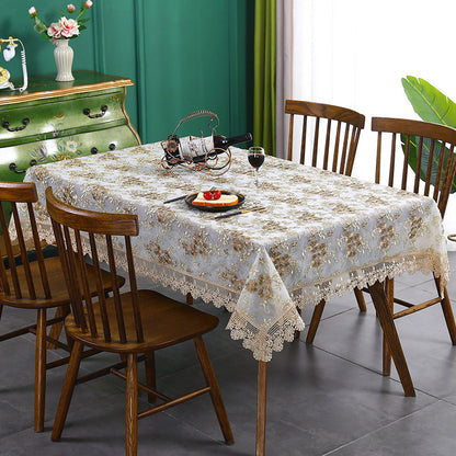 Fabric Lace Embroidered Furniture Cover Cloth