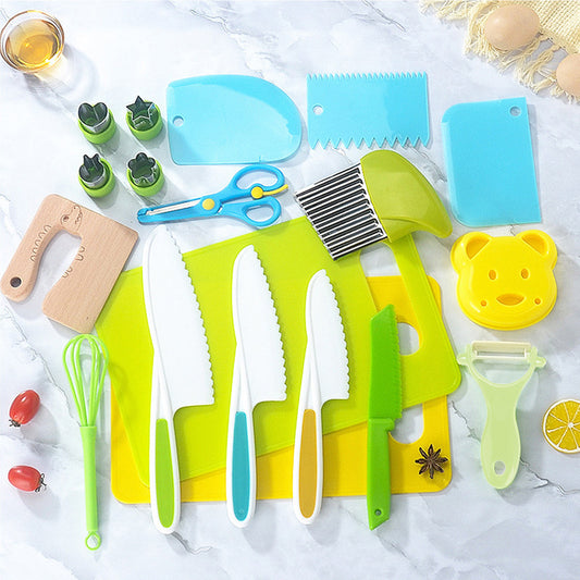 Children's Plastic Birthday Cake Stand Knife Toy Suit