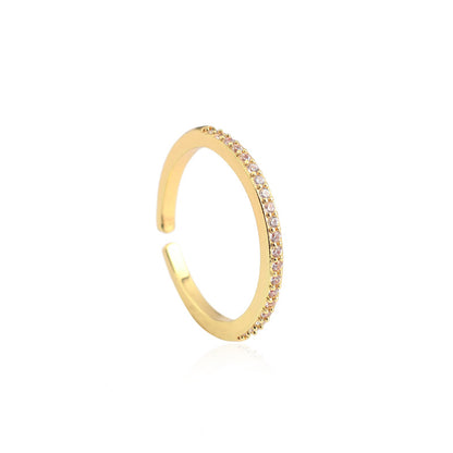 Ins Cold Style Golden Bee Fishbone Ring For Women